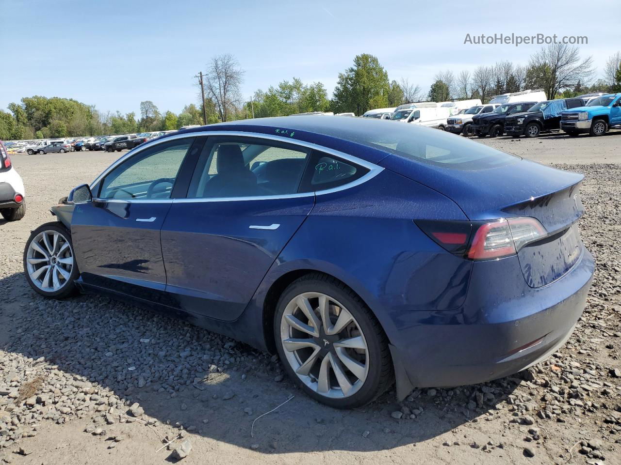 2018 Tesla Model 3  Blue vin: 5YJ3E1EB8JF063610