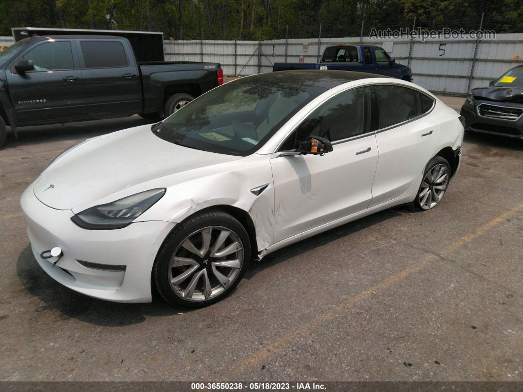 2018 Tesla Model 3 Long Range White vin: 5YJ3E1EB8JF074882