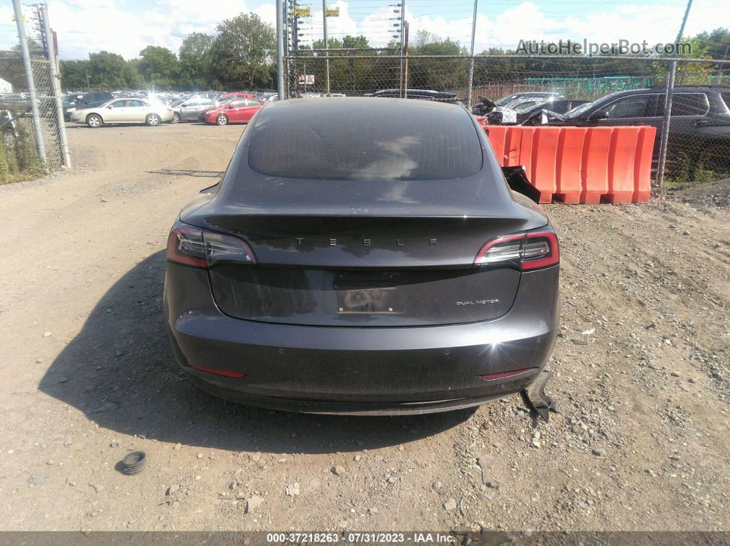 2018 Tesla Model 3 Long Range Gray vin: 5YJ3E1EB8JF097160