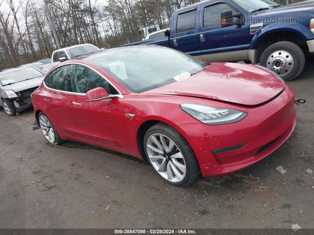 2018 Tesla Model 3 Long Range/performance Red vin: 5YJ3E1EB8JF117097