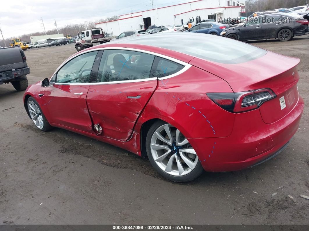 2018 Tesla Model 3 Long Range/performance Red vin: 5YJ3E1EB8JF117097