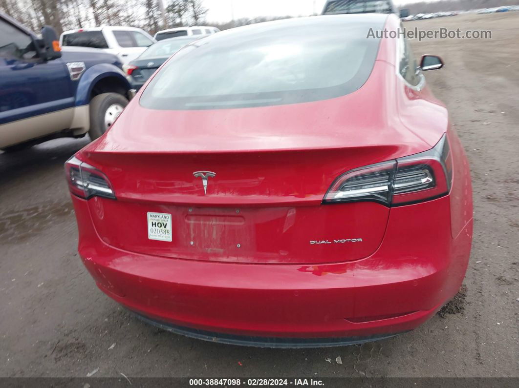 2018 Tesla Model 3 Long Range/performance Красный vin: 5YJ3E1EB8JF117097