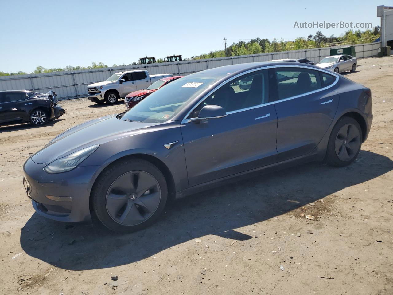 2018 Tesla Model 3  Угольный vin: 5YJ3E1EB8JF119495