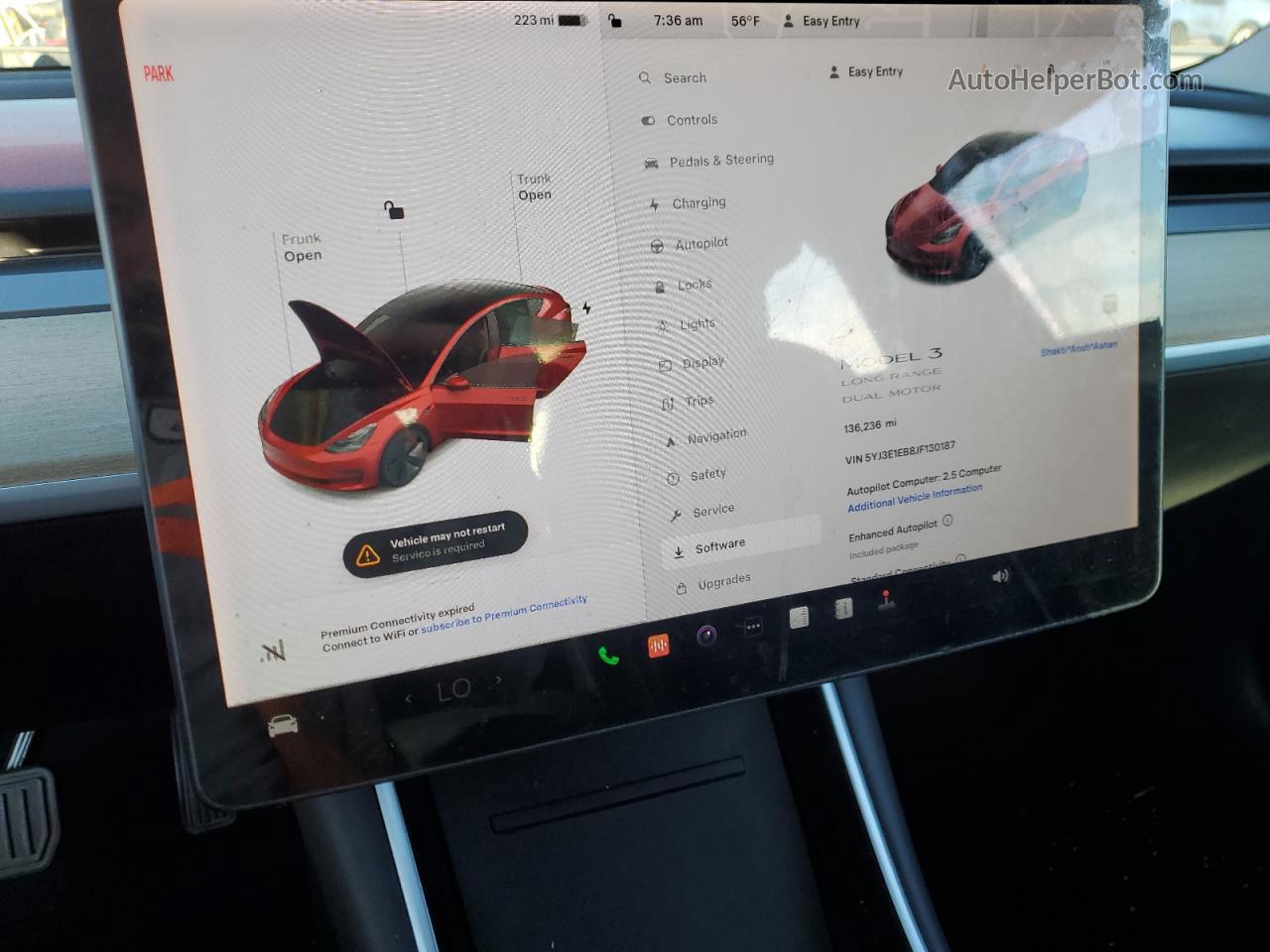 2018 Tesla Model 3  Red vin: 5YJ3E1EB8JF130187