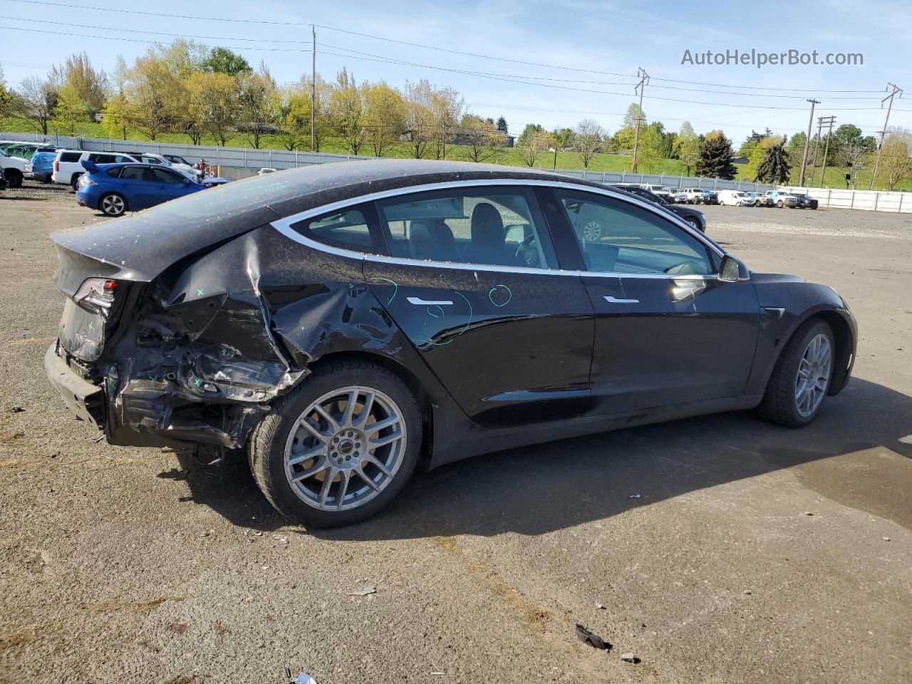 2018 Tesla Model 3  Black vin: 5YJ3E1EB8JF130321