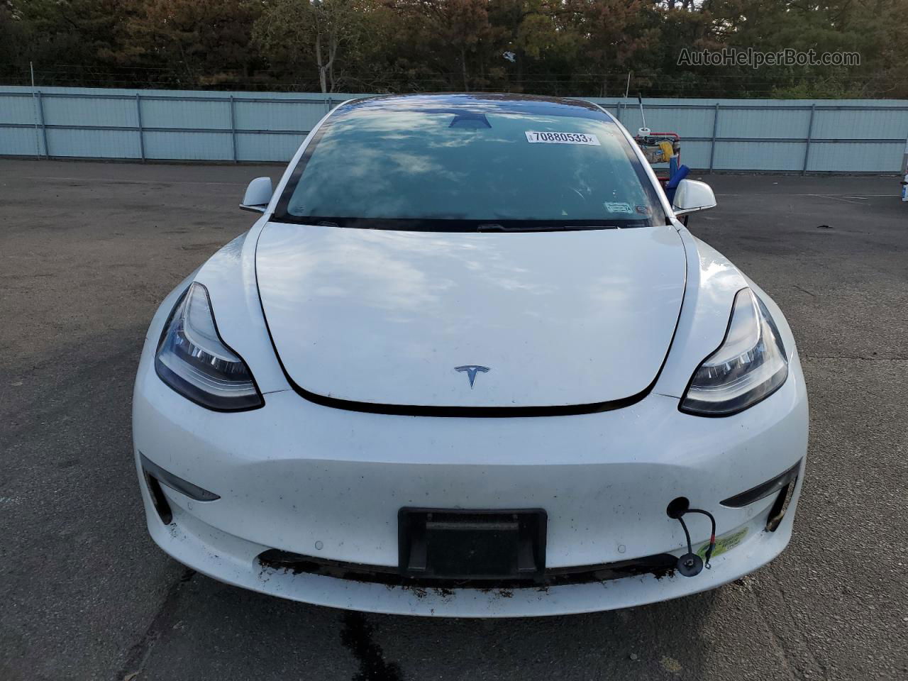 2018 Tesla Model 3  White vin: 5YJ3E1EB8JF182581