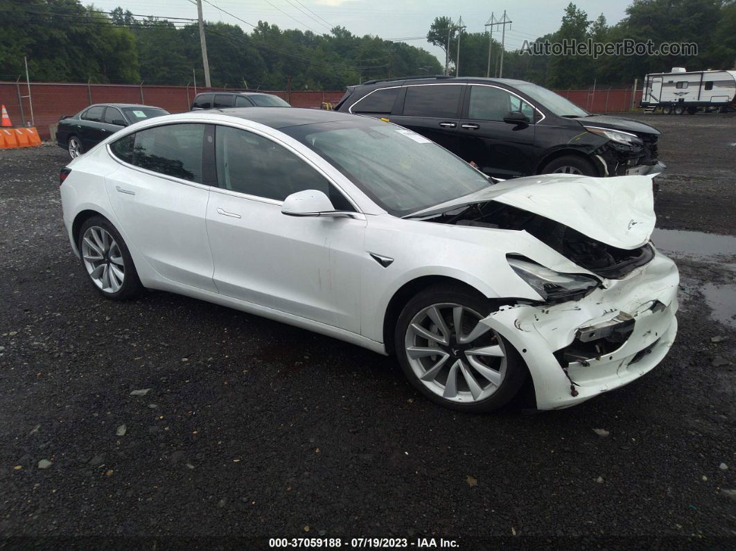 2019 Tesla Model 3 Long Range/performance White vin: 5YJ3E1EB8KF365710