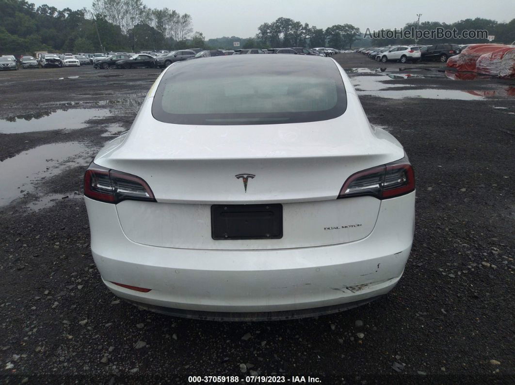 2019 Tesla Model 3 Long Range/performance White vin: 5YJ3E1EB8KF365710