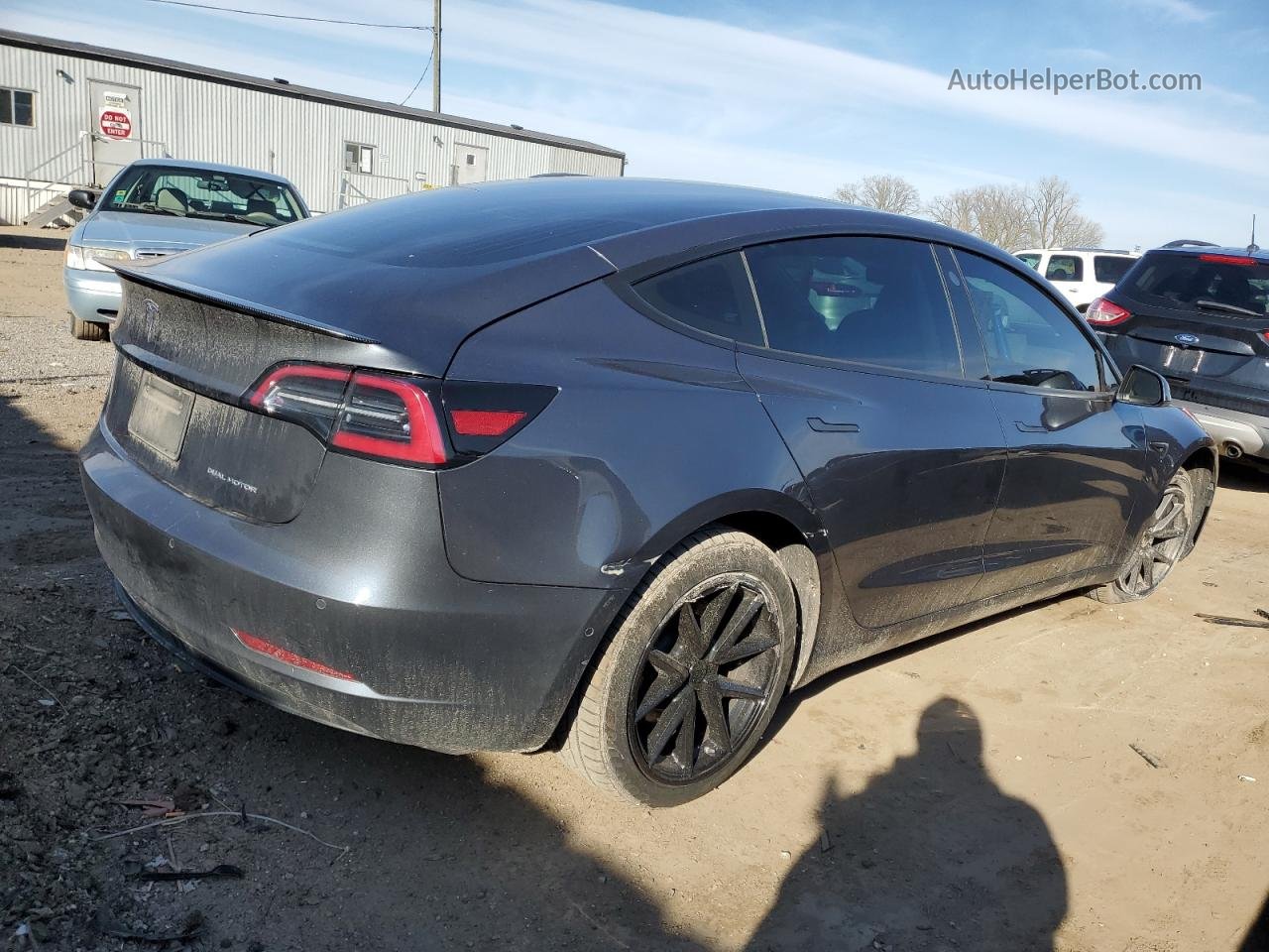 2019 Tesla Model 3  Серый vin: 5YJ3E1EB8KF386962