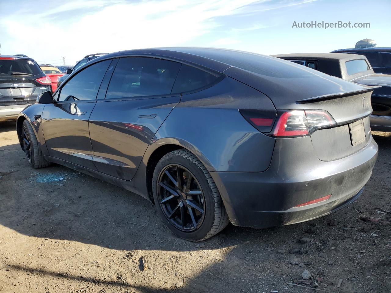 2019 Tesla Model 3  Gray vin: 5YJ3E1EB8KF386962