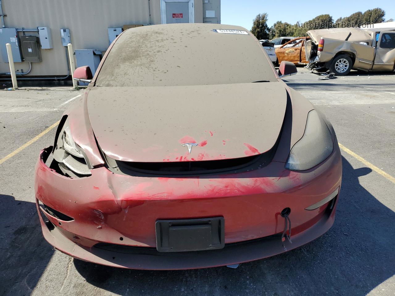 2019 Tesla Model 3  Красный vin: 5YJ3E1EB8KF387318