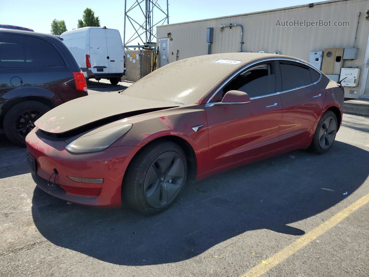 2019 Tesla Model 3  Красный vin: 5YJ3E1EB8KF387318