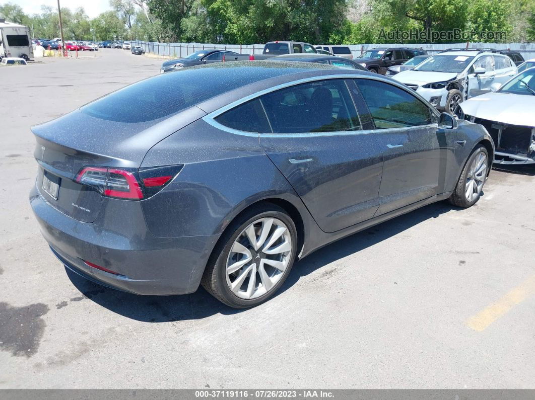 2019 Tesla Model 3 Long Range/performance Gray vin: 5YJ3E1EB8KF389098