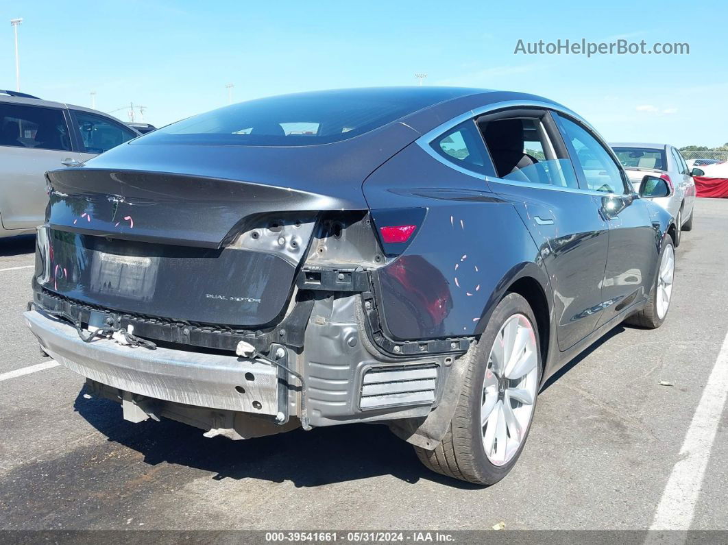 2019 Tesla Model 3 Long Range/performance Gray vin: 5YJ3E1EB8KF390395