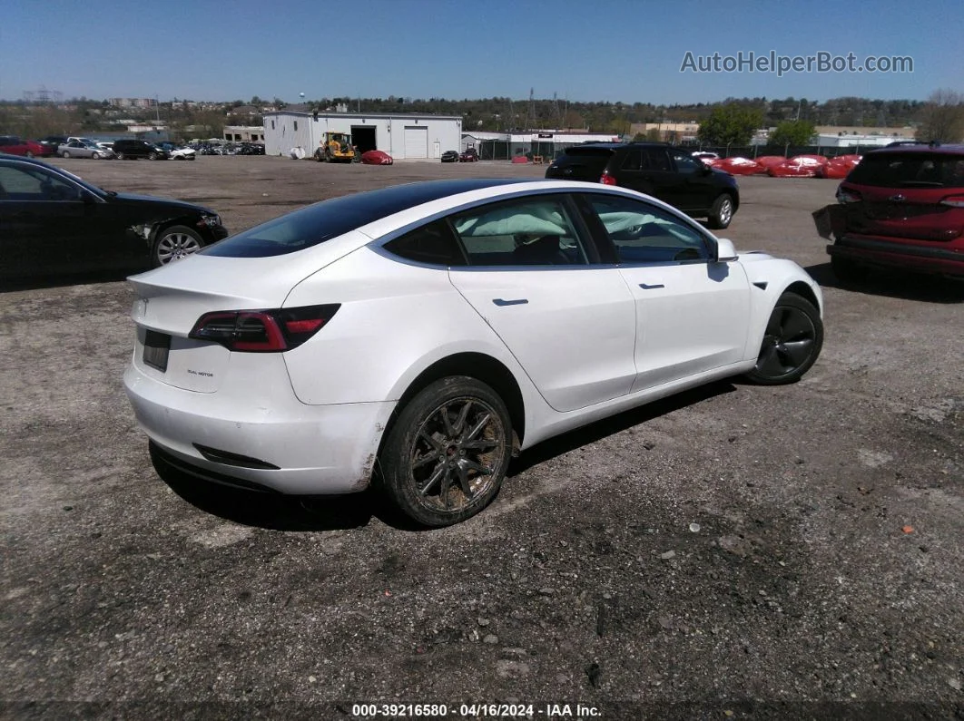 2019 Tesla Model 3 Long Range/performance White vin: 5YJ3E1EB8KF433424