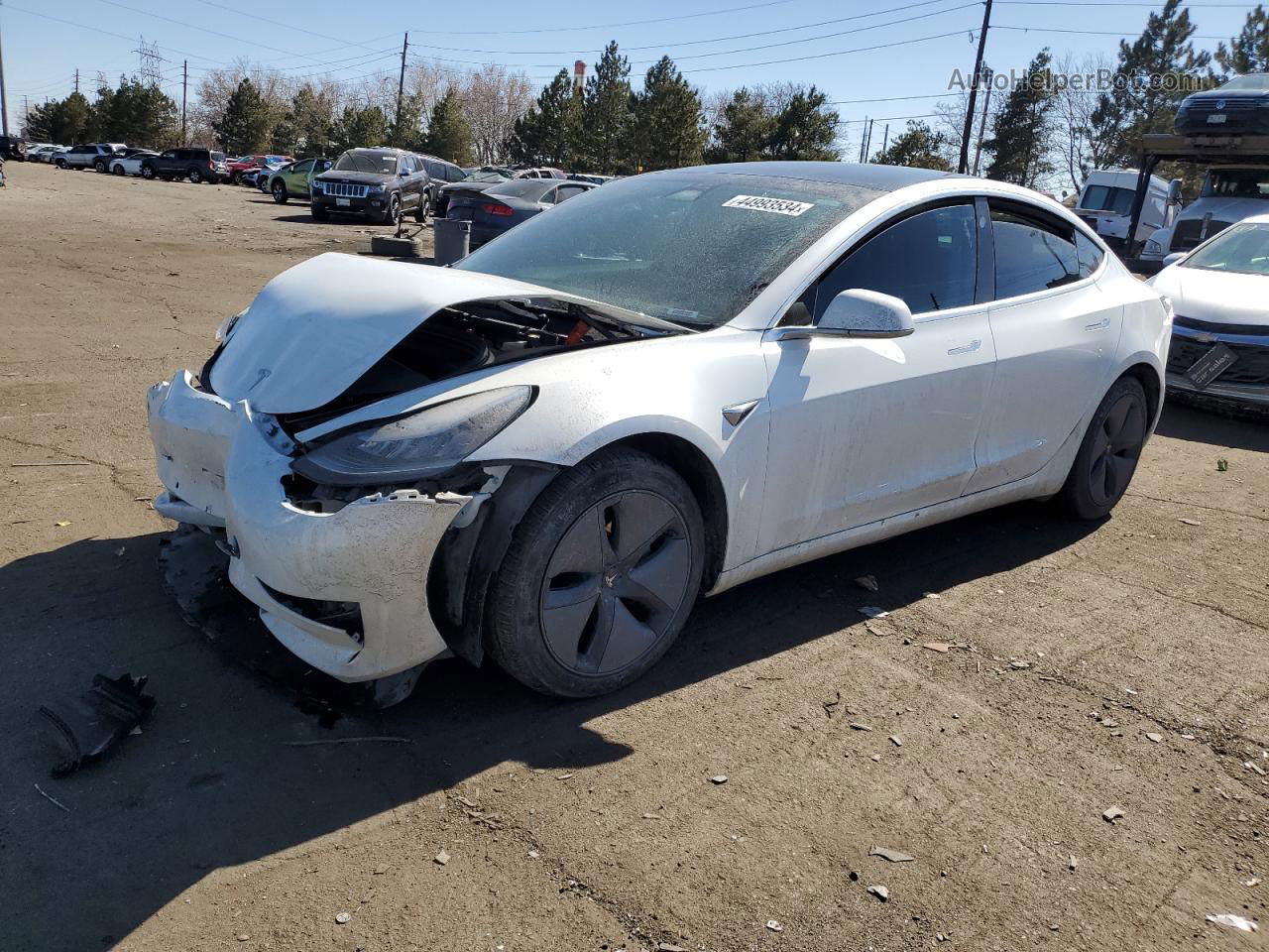 2019 Tesla Model 3  White vin: 5YJ3E1EB8KF448070