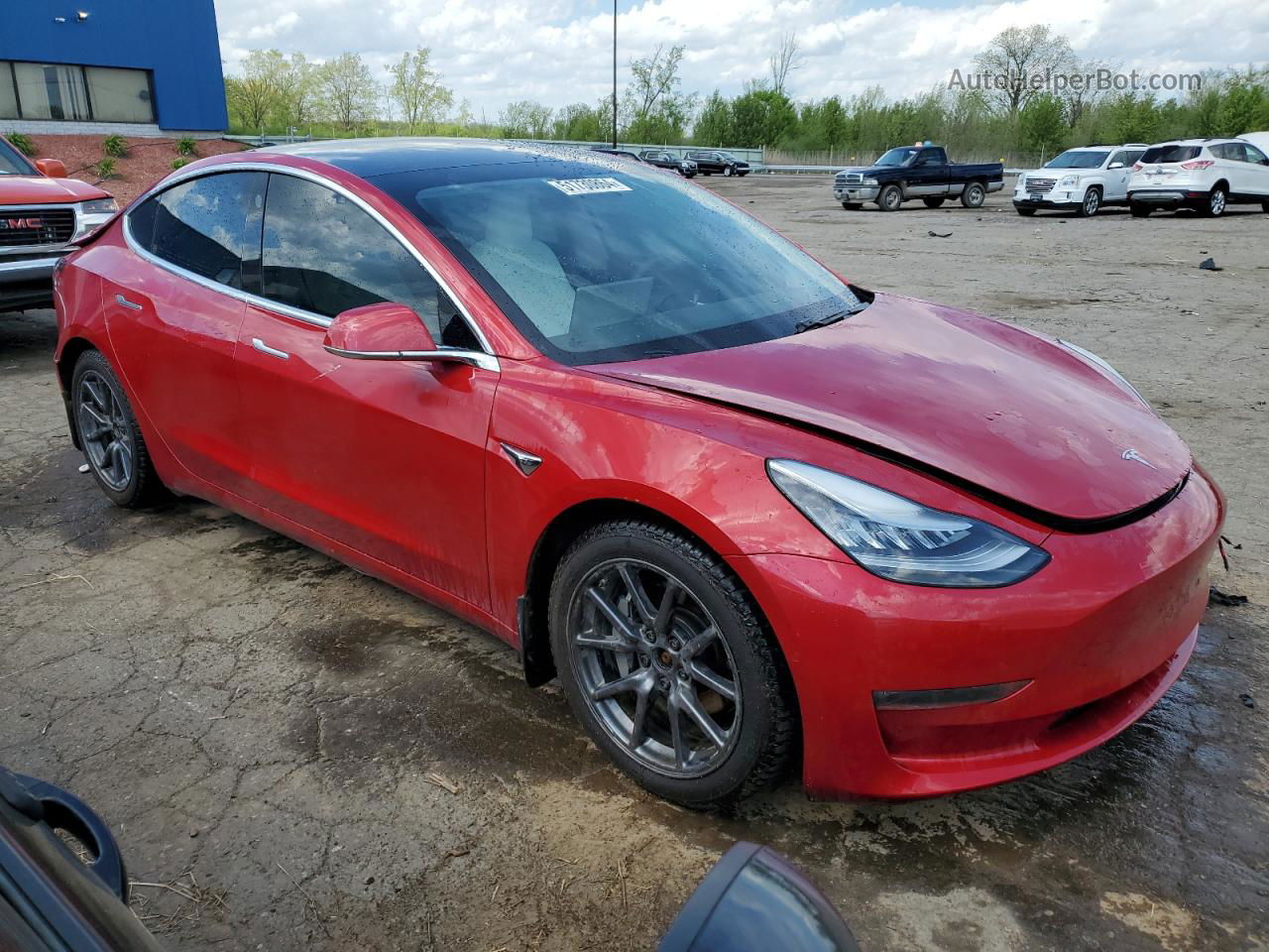 2020 Tesla Model 3  Красный vin: 5YJ3E1EB8LF628683
