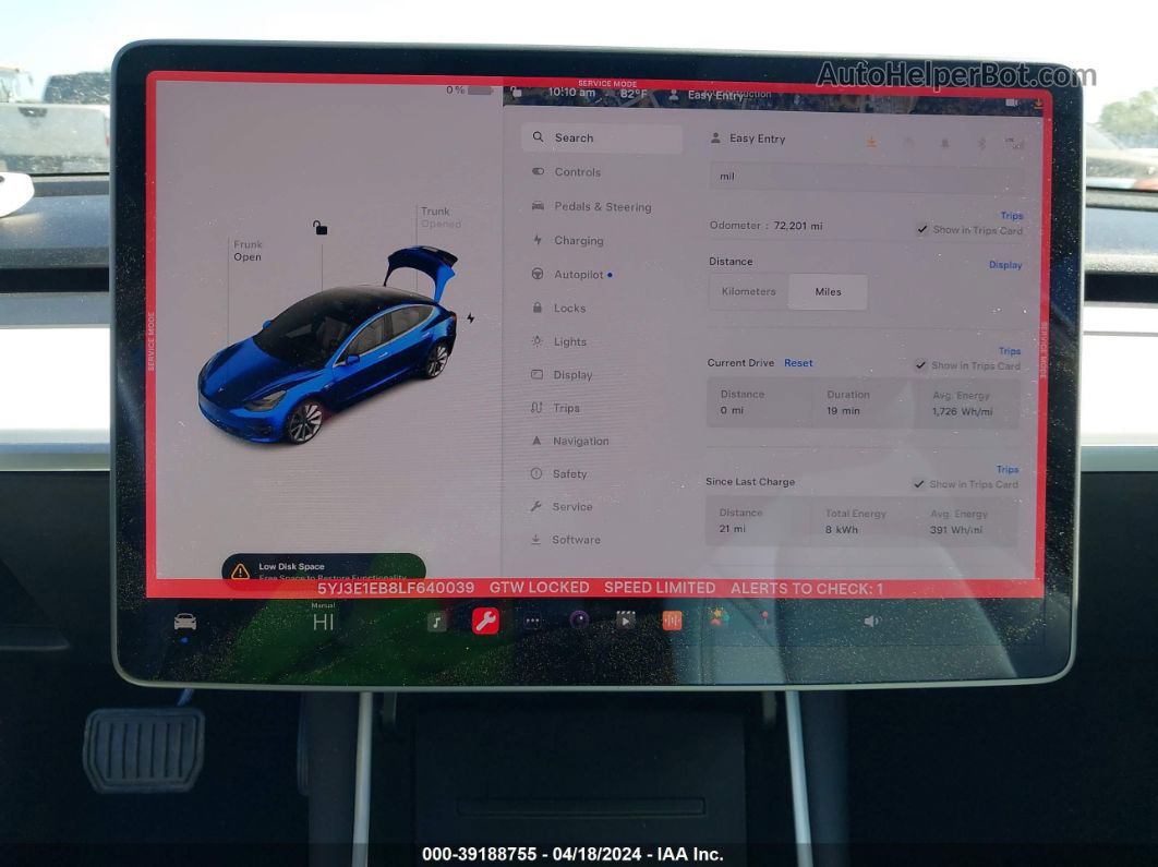 2020 Tesla Model 3 Long Range Dual Motor All-wheel Drive Белый vin: 5YJ3E1EB8LF640039