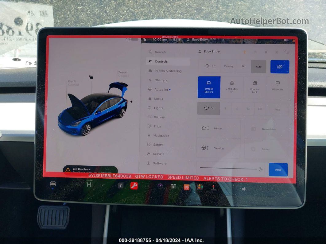 2020 Tesla Model 3 Long Range Dual Motor All-wheel Drive Белый vin: 5YJ3E1EB8LF640039