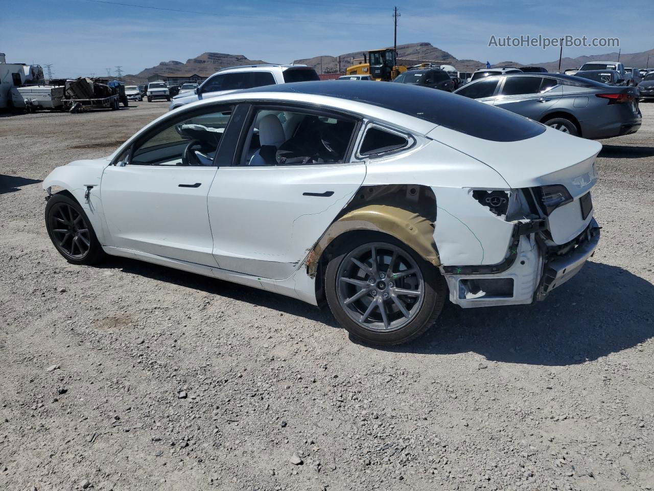 2020 Tesla Model 3  White vin: 5YJ3E1EB8LF651526