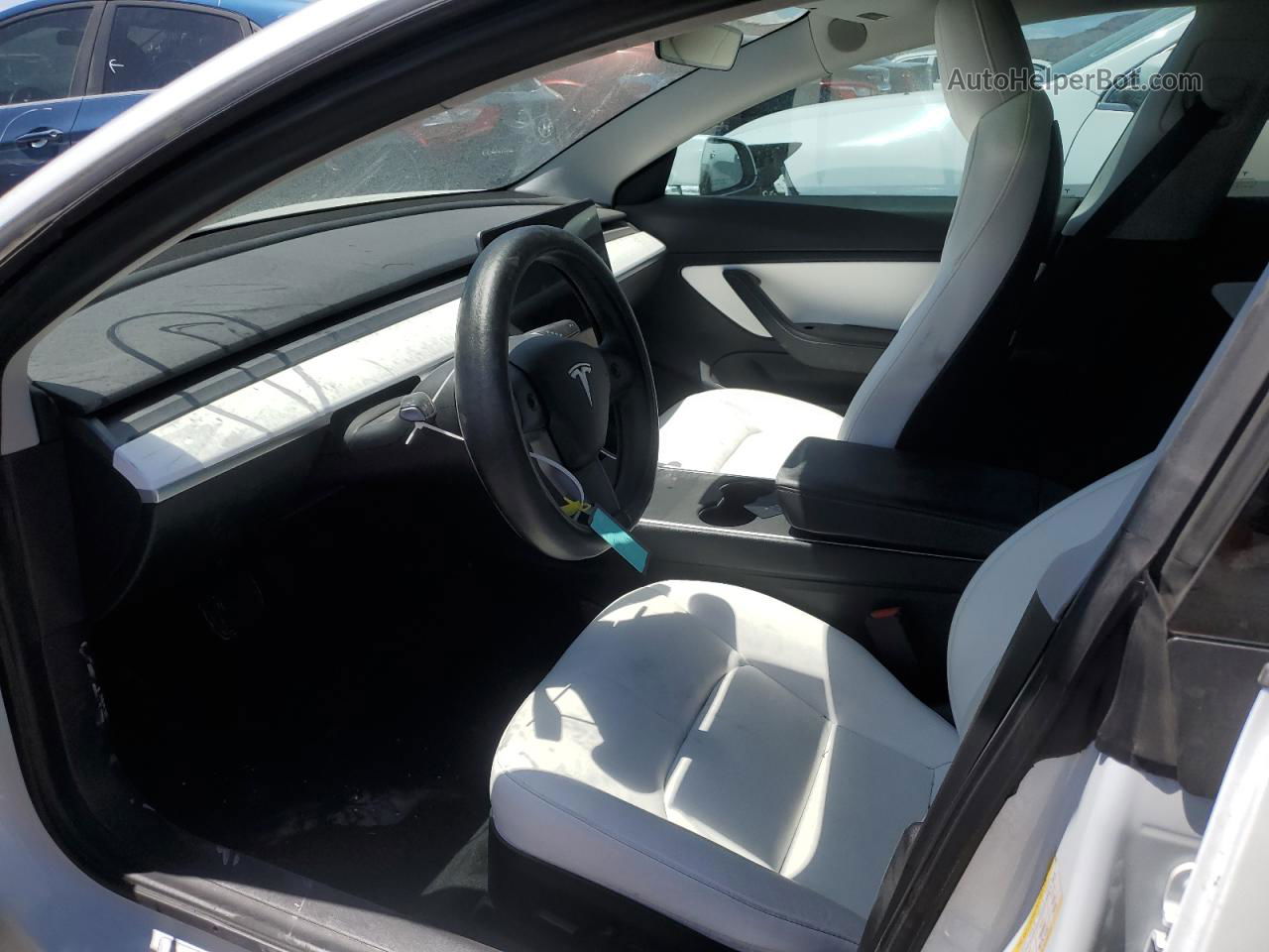 2020 Tesla Model 3  White vin: 5YJ3E1EB8LF651526