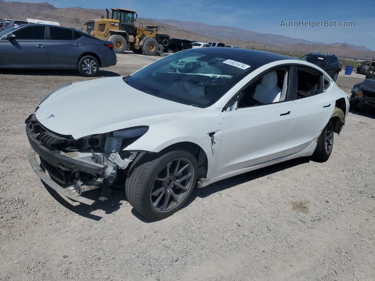 2020 Tesla Model 3  White vin: 5YJ3E1EB8LF651526