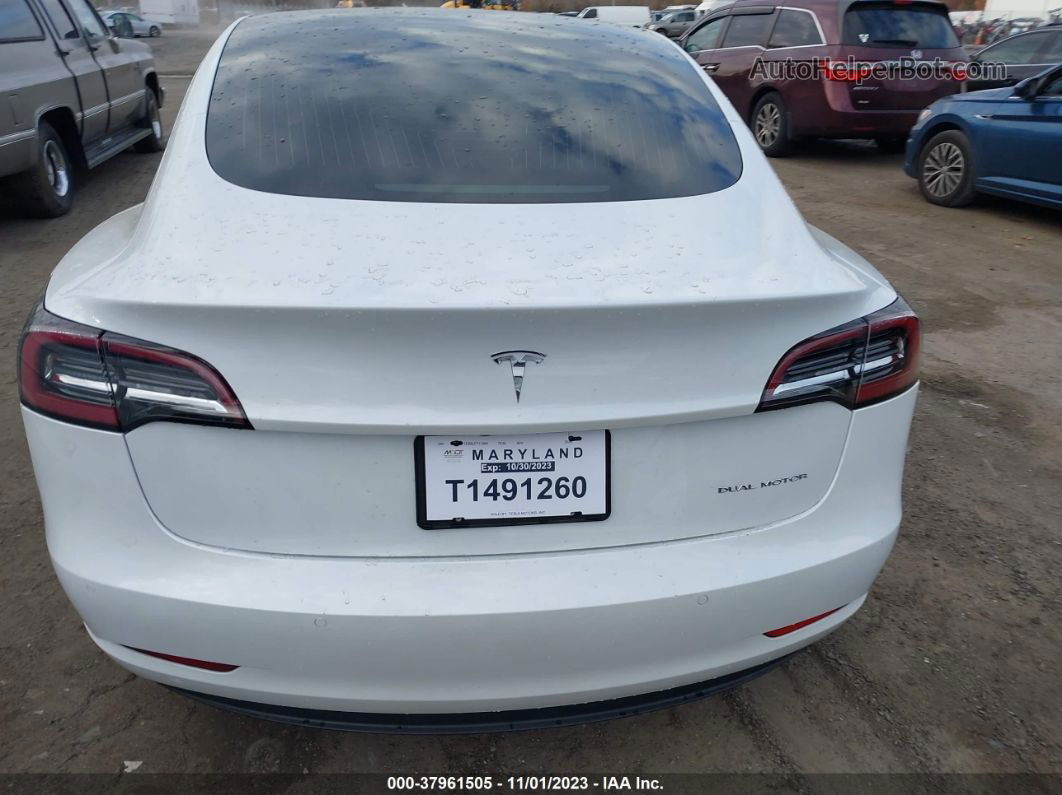 2020 Tesla Model 3 Long Range Dual Motor All-wheel Drive White vin: 5YJ3E1EB8LF711580