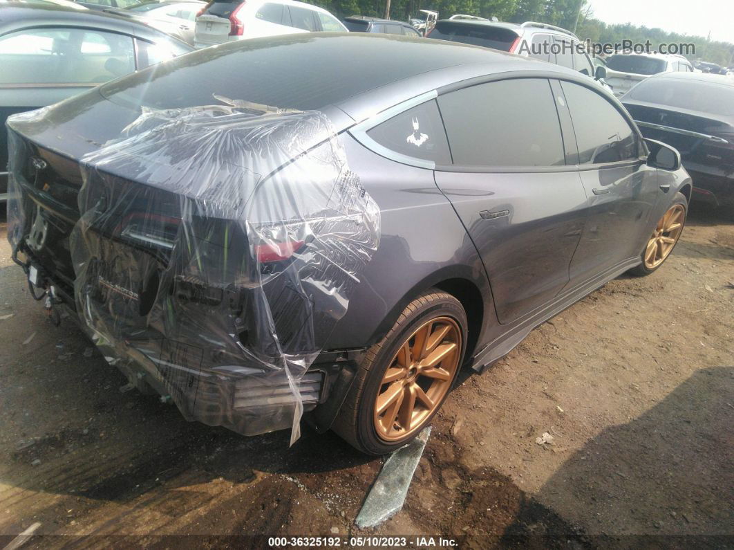 2020 Tesla Model 3 Long Range Gray vin: 5YJ3E1EB8LF735779