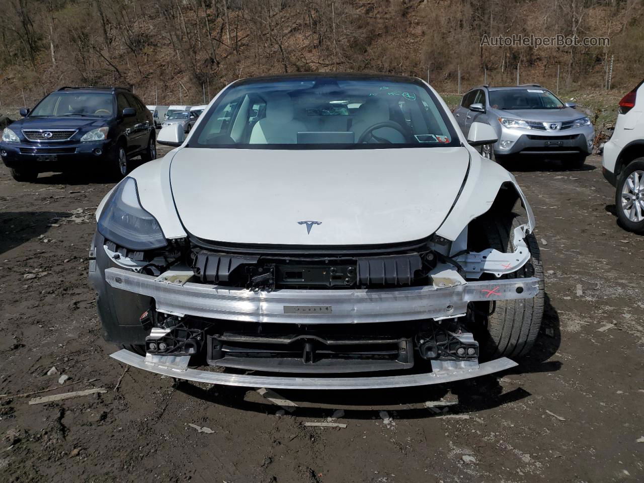 2021 Tesla Model 3  White vin: 5YJ3E1EB8MF034225