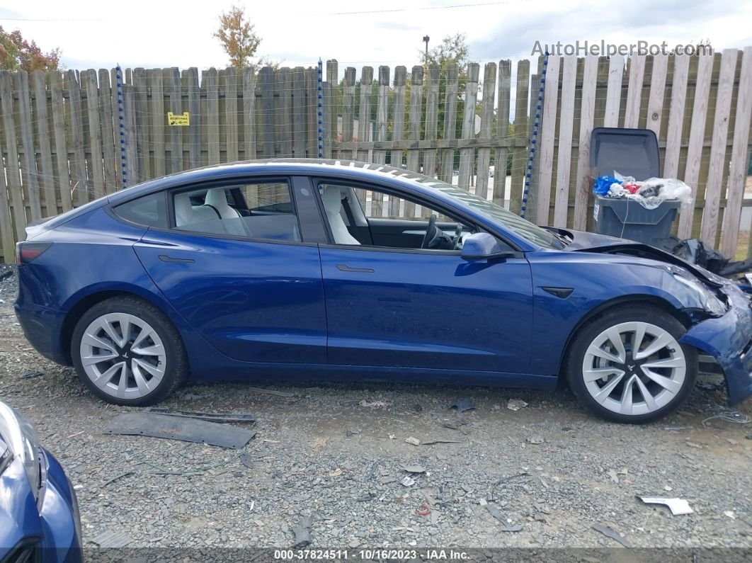 2021 Tesla Model 3 Long Range Синий vin: 5YJ3E1EB8MF035763