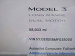 2021 Tesla Model 3 Long Range Dual Motor All-wheel Drive Серый vin: 5YJ3E1EB8MF038050