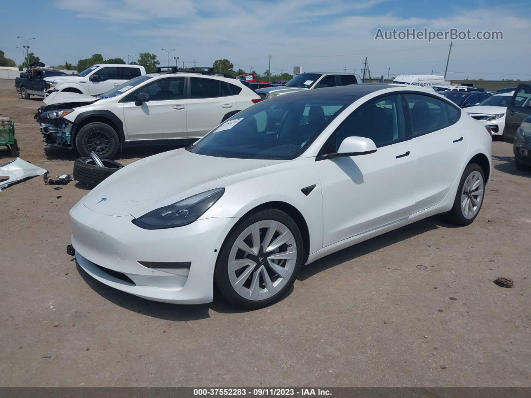 2021 Tesla Model 3 Long Range Белый vin: 5YJ3E1EB8MF044382