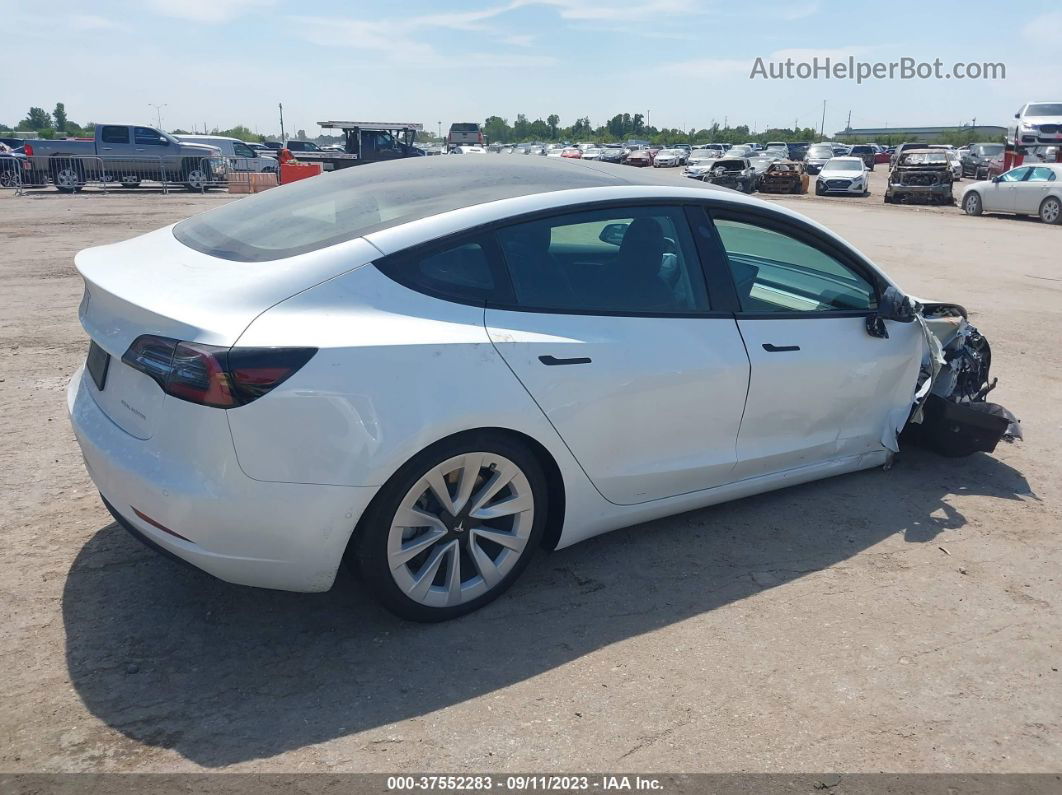 2021 Tesla Model 3 Long Range White vin: 5YJ3E1EB8MF044382