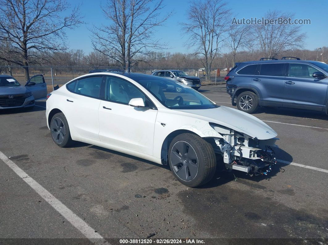 2021 Tesla Model 3 Long Range Dual Motor All-wheel Drive White vin: 5YJ3E1EB8MF046858