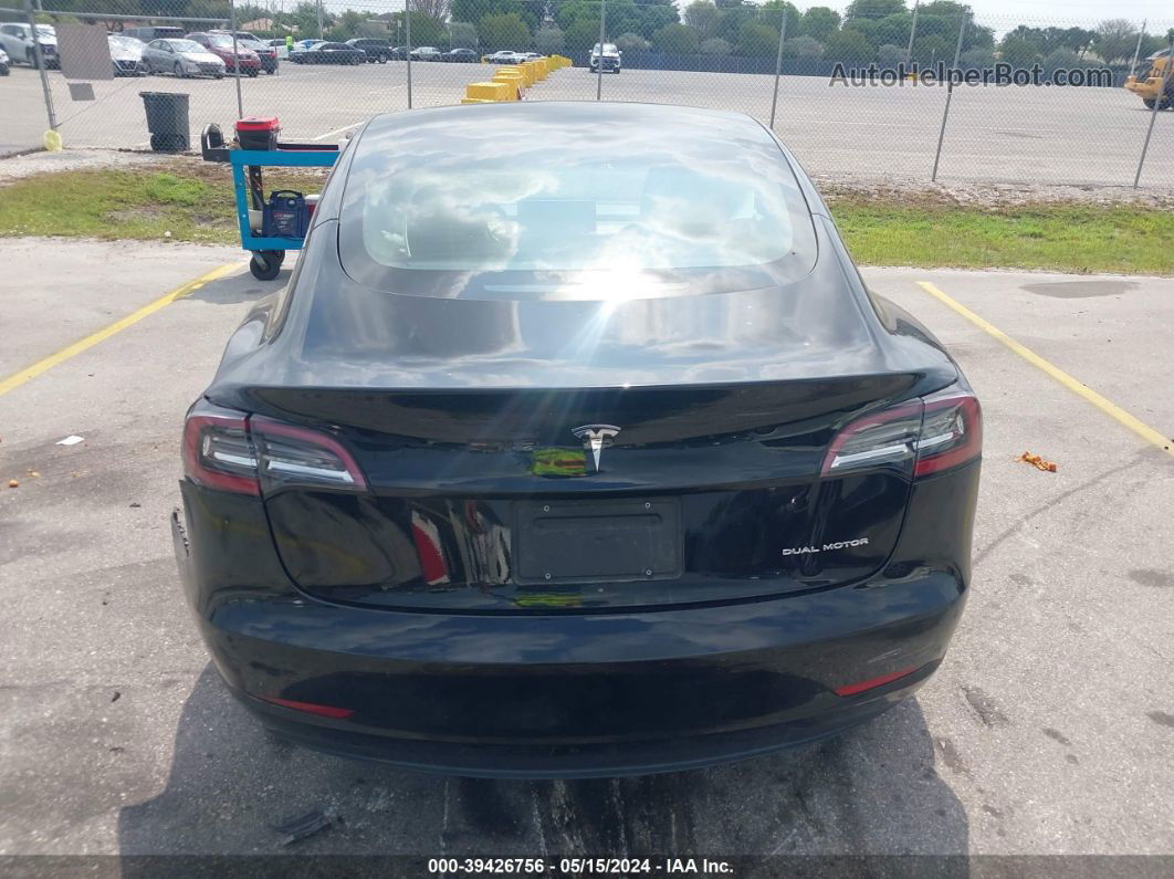 2021 Tesla Model 3 Long Range Dual Motor All-wheel Drive Black vin: 5YJ3E1EB8MF848214