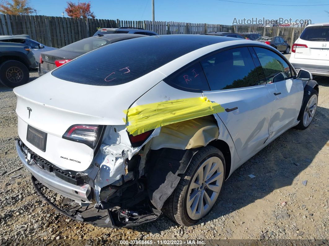 2021 Tesla Model 3 Long Range Dual Motor All-wheel Drive White vin: 5YJ3E1EB8MF855681