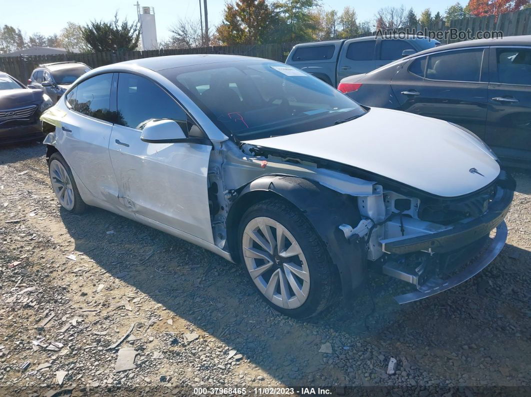 2021 Tesla Model 3 Long Range Dual Motor All-wheel Drive White vin: 5YJ3E1EB8MF855681