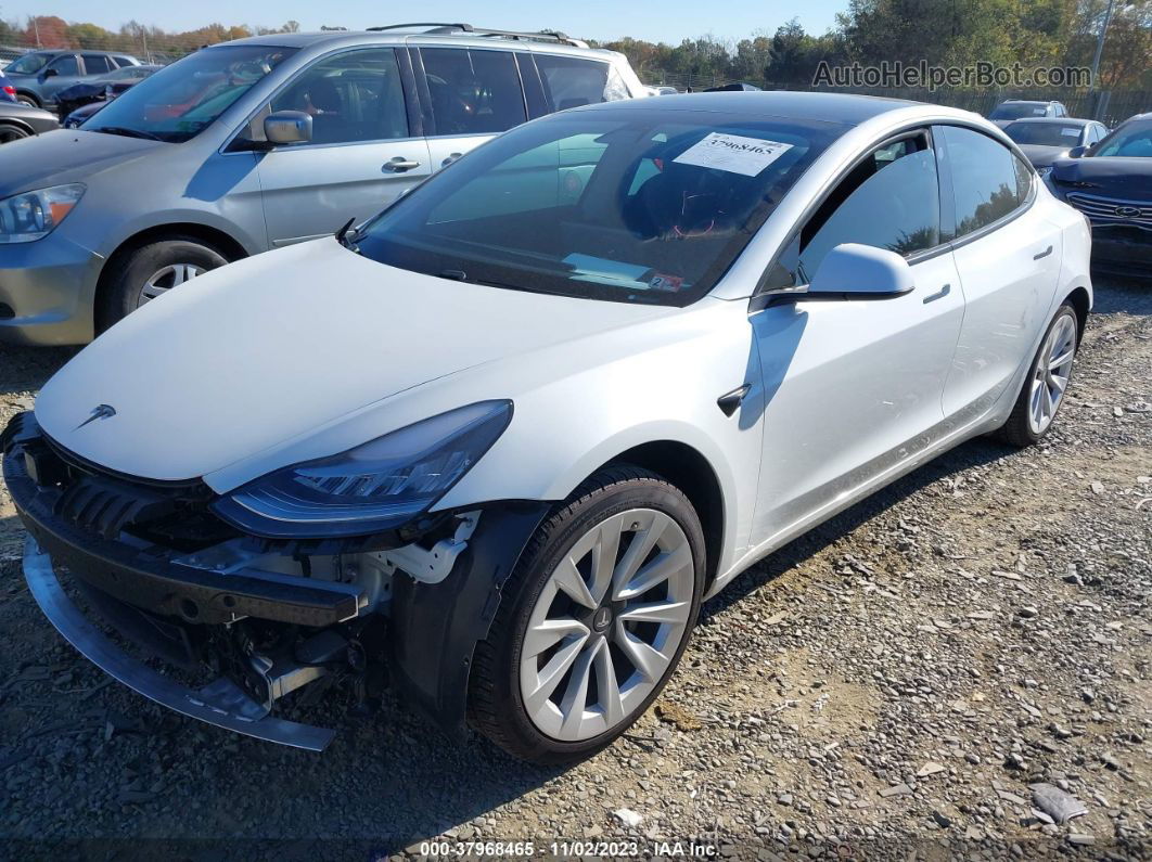 2021 Tesla Model 3 Long Range Dual Motor All-wheel Drive White vin: 5YJ3E1EB8MF855681