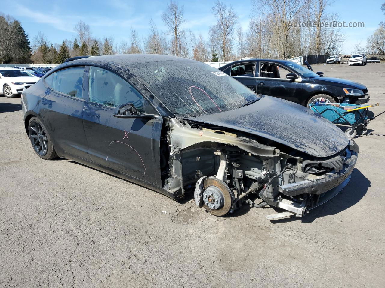 2021 Tesla Model 3  Black vin: 5YJ3E1EB8MF875753