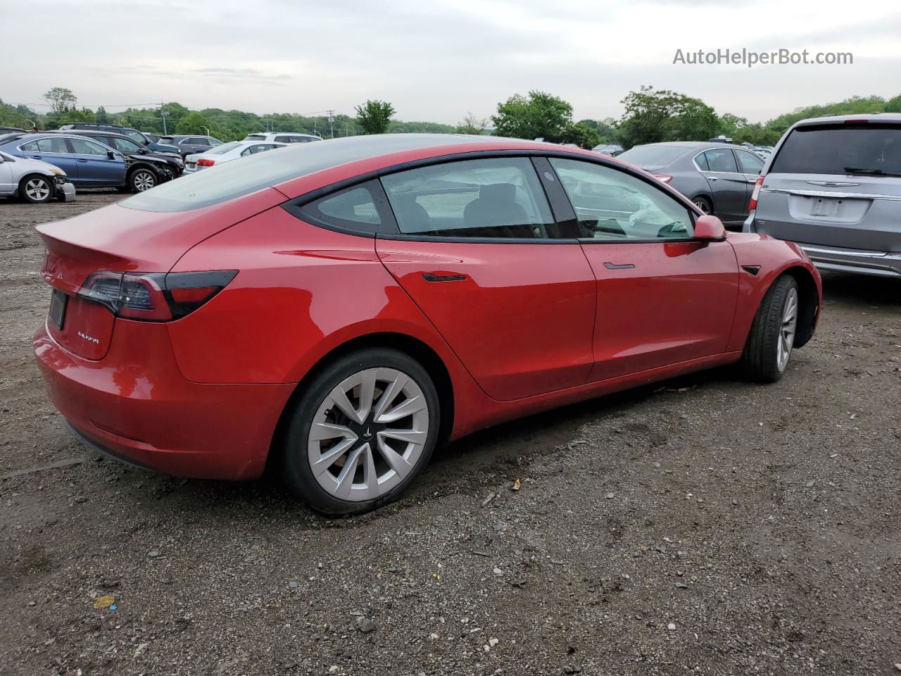 2021 Tesla Model 3  Red vin: 5YJ3E1EB8MF924255