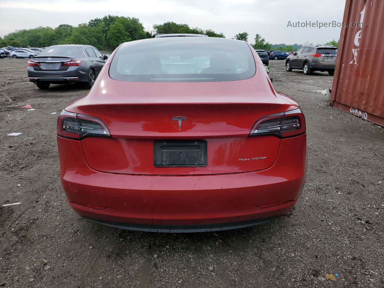 2021 Tesla Model 3  Red vin: 5YJ3E1EB8MF924255