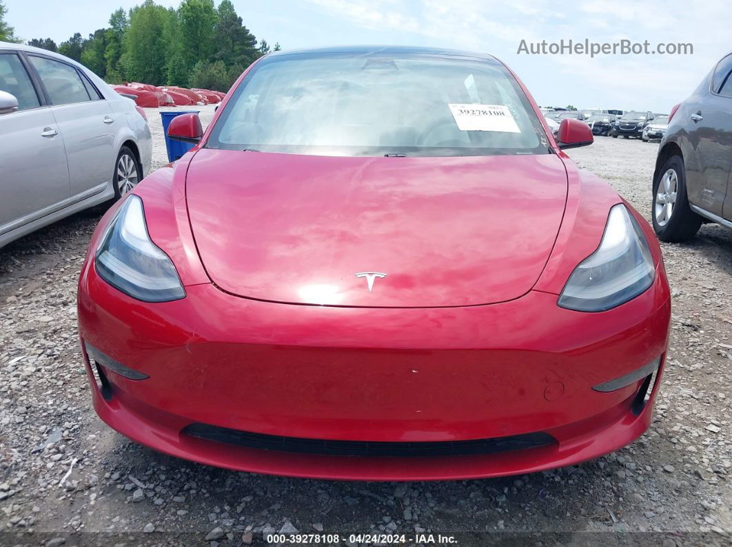 2021 Tesla Model 3 Long Range Dual Motor All-wheel Drive Red vin: 5YJ3E1EB8MF926913