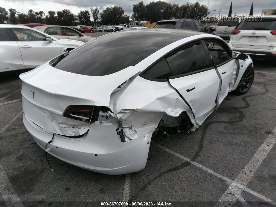 2021 Tesla Model 3 Long Range White vin: 5YJ3E1EB8MF938088