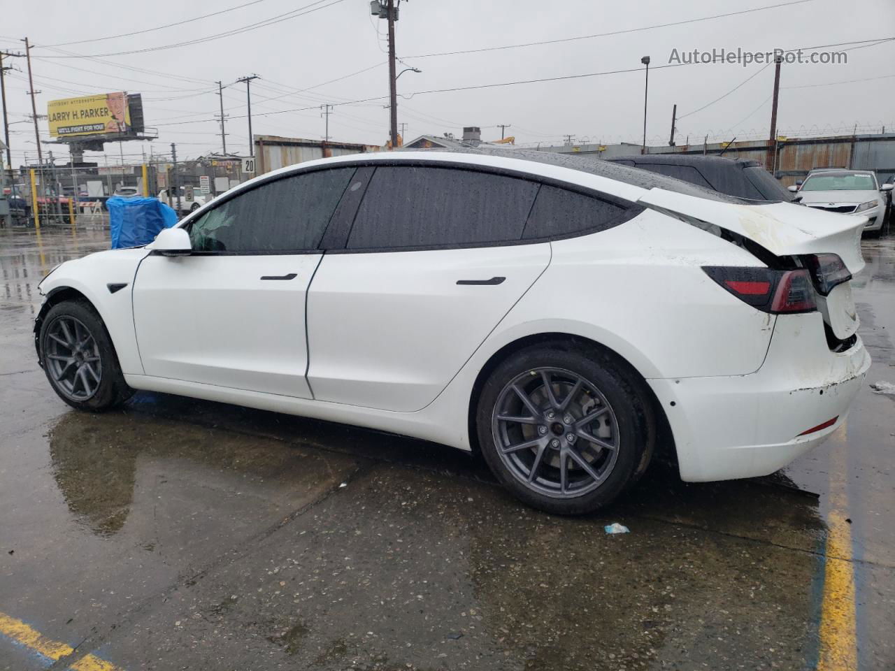 2021 Tesla Model 3 White vin: 5YJ3E1EB8MF938088