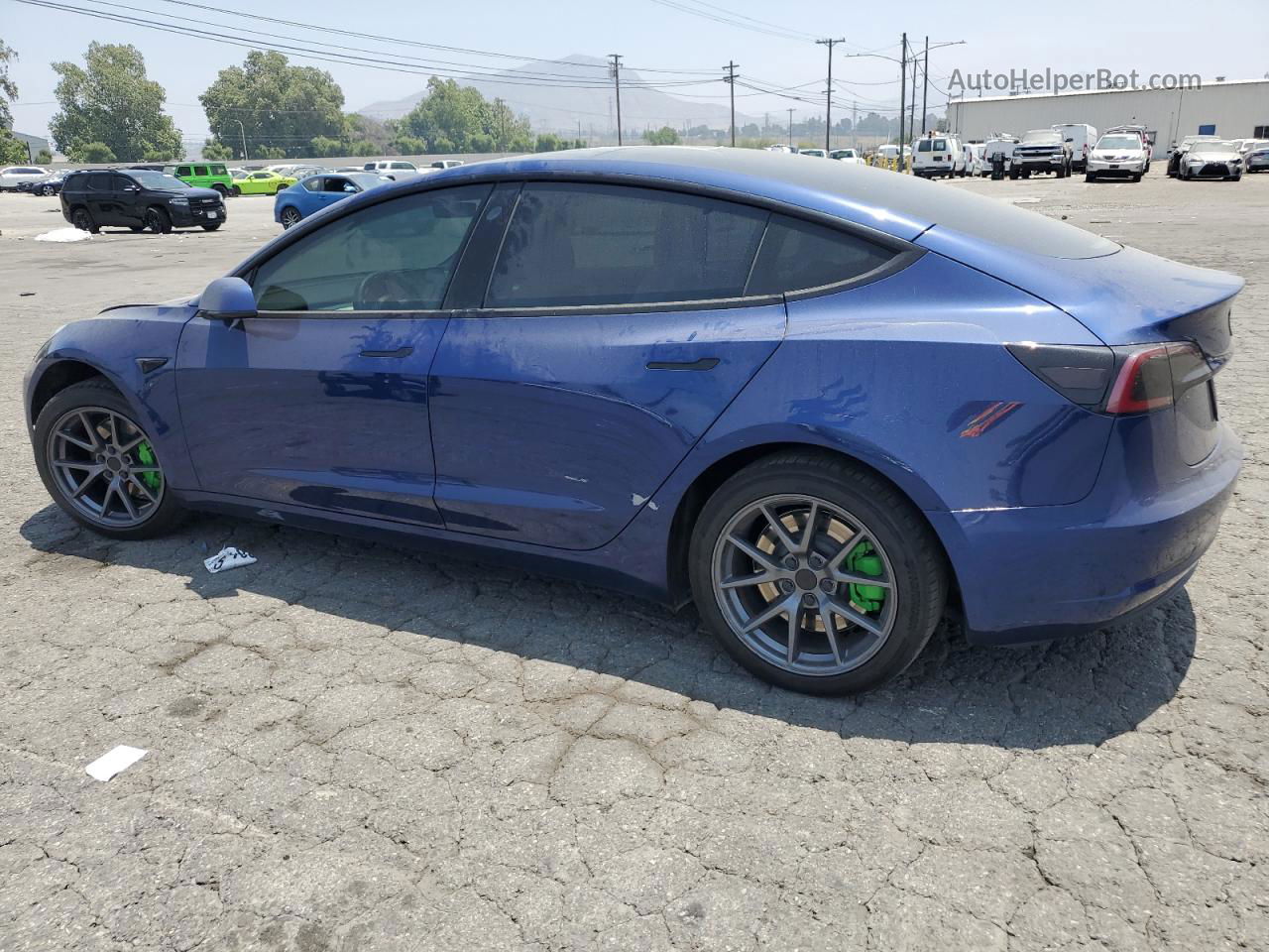 2021 Tesla Model 3  Blue vin: 5YJ3E1EB8MF999425