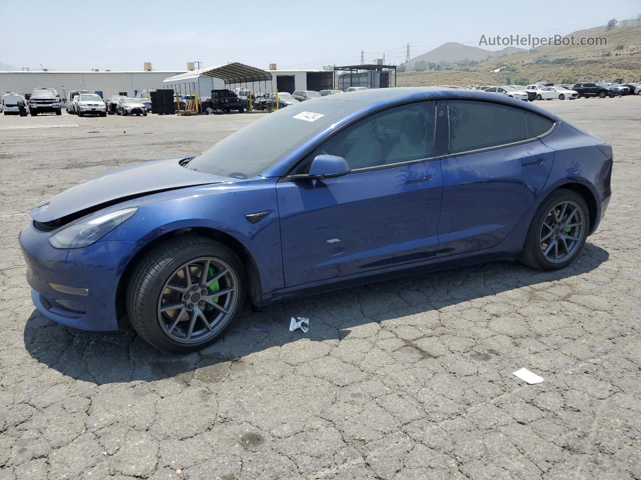 2021 Tesla Model 3  Синий vin: 5YJ3E1EB8MF999425