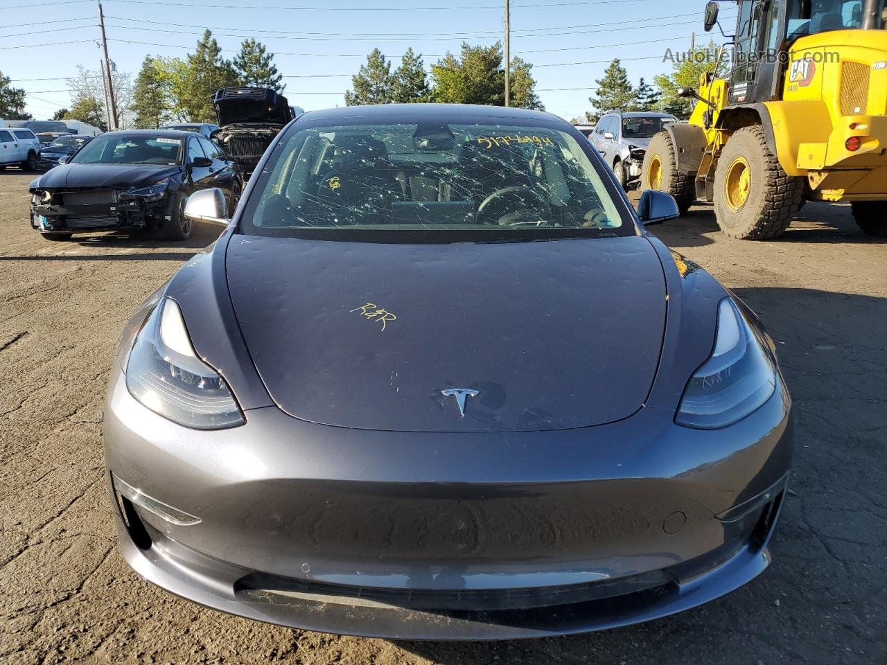 2022 Tesla Model 3  Gray vin: 5YJ3E1EB8NF234295