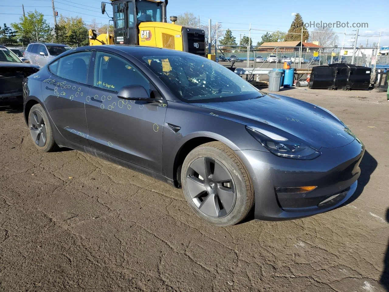 2022 Tesla Model 3  Gray vin: 5YJ3E1EB8NF234295