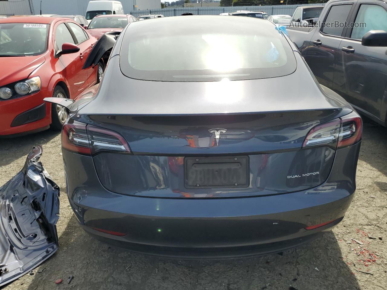 2022 Tesla Model 3  Gray vin: 5YJ3E1EB8NF252439