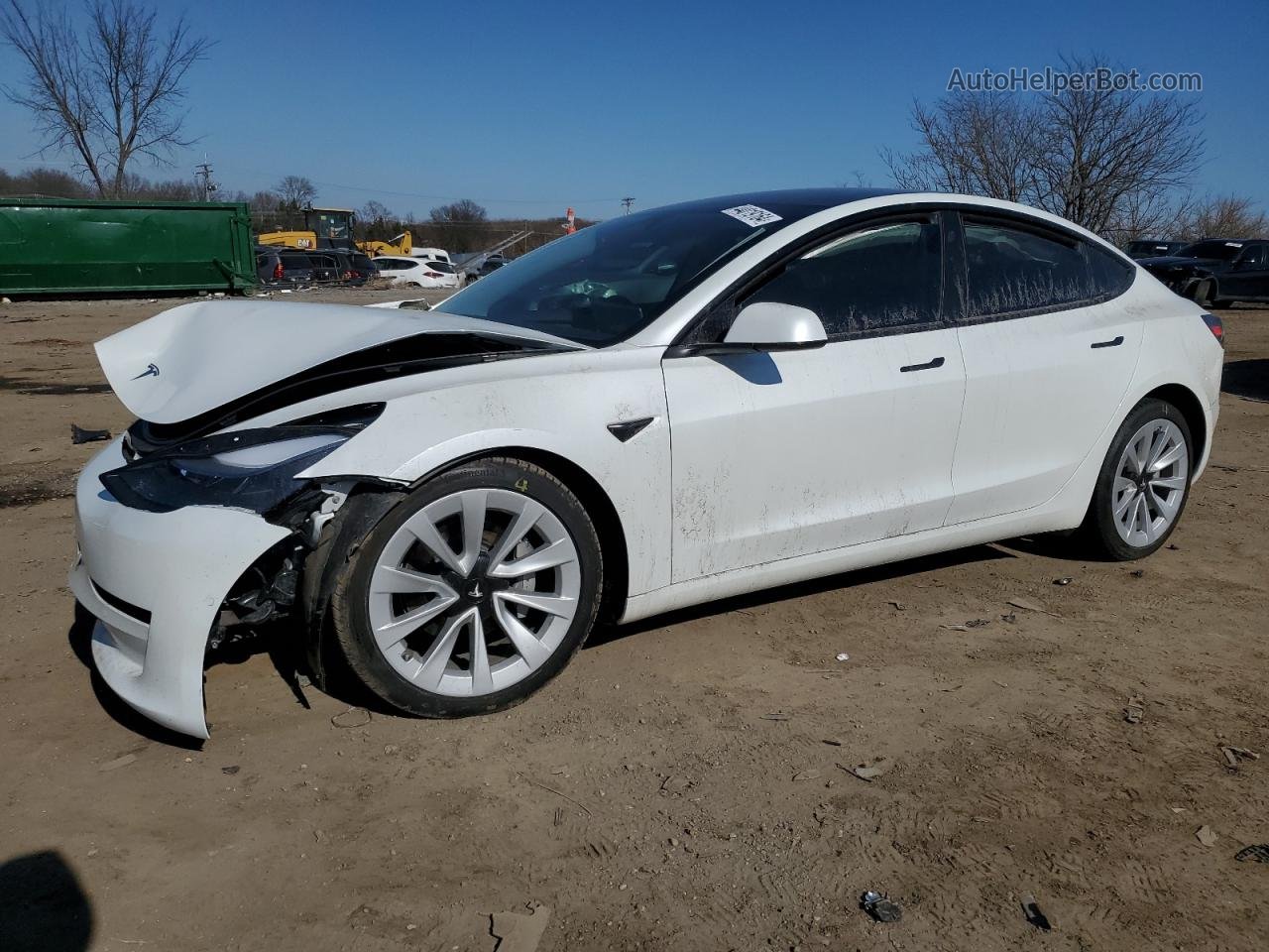 2022 Tesla Model 3  White vin: 5YJ3E1EB8NF273050